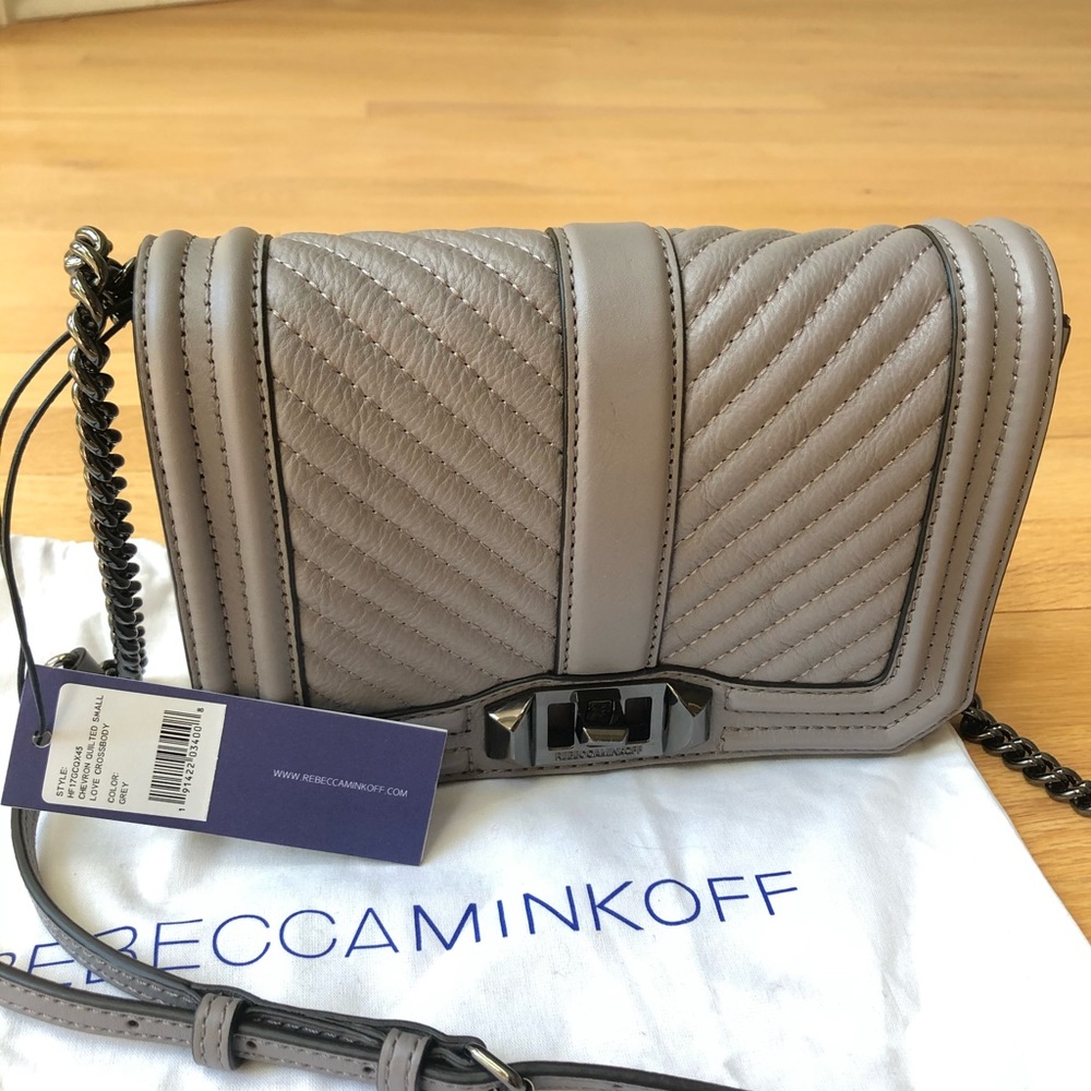 Rebecca Minkoff chevron small love crossbody bag